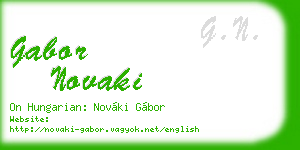 gabor novaki business card