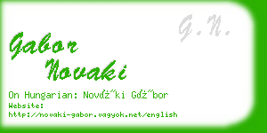 gabor novaki business card